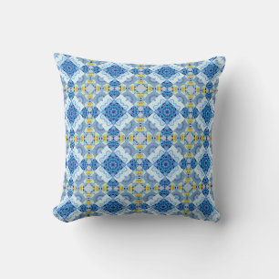 Coussin Motif transparent symétrique coloré, design en b