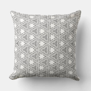 Coussin Motif triangle géométrique gris