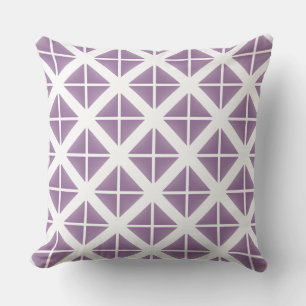 Coussin Motif triangle tendance violet