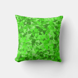 Coussin Motif Triangle Vert