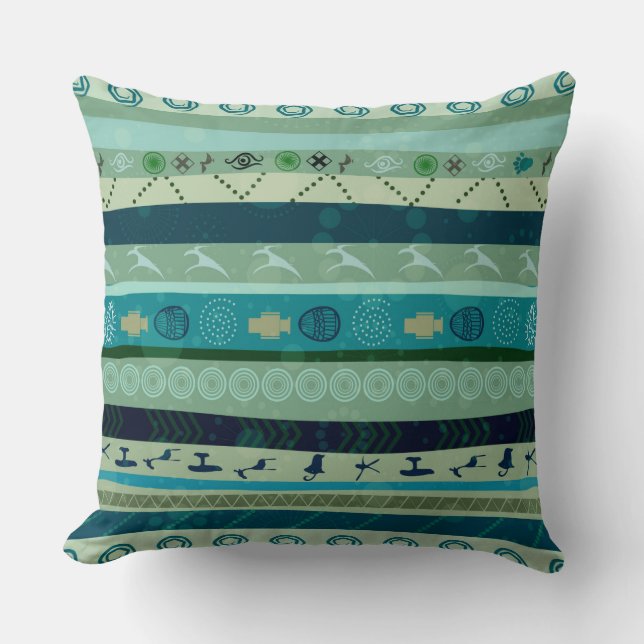 Coussin Motif tribal de couleur mignon (Recto)