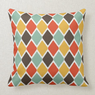 Coussin Motif tribal de mode d'ikat moderne