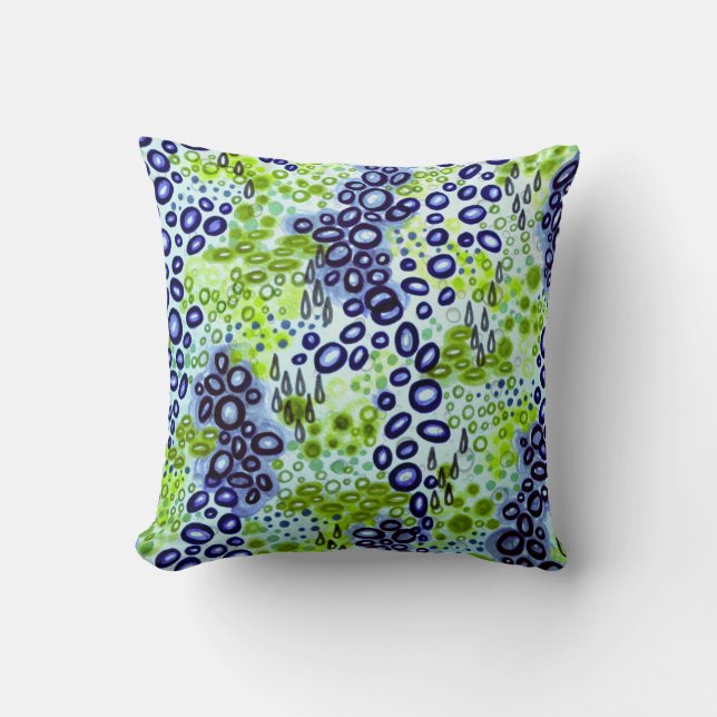 Coussin Motif tropical au néon de bulle de la PERSUASION 2 (Recto)