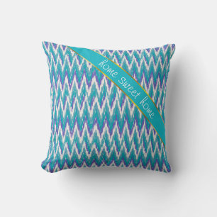 Coussin motif turquoise et Amethyst iKat ZigZag