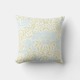 Coussin Motif vert bleu floral Damask
