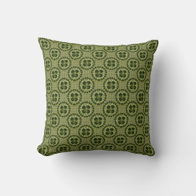 Coussin Motif vert chanceux de shamrock (Recto)