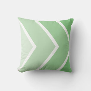 Coussin Motif vert Ombré Chevron Stripes