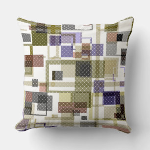 Coussin Motif vert pâle en tartan sans à damiers
