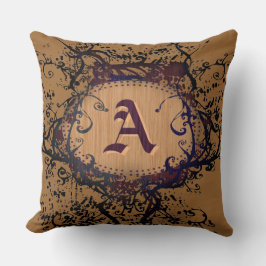Coussin Motif vintage Monogramme A