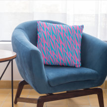 Motif Zig-Zag rose et turquoise