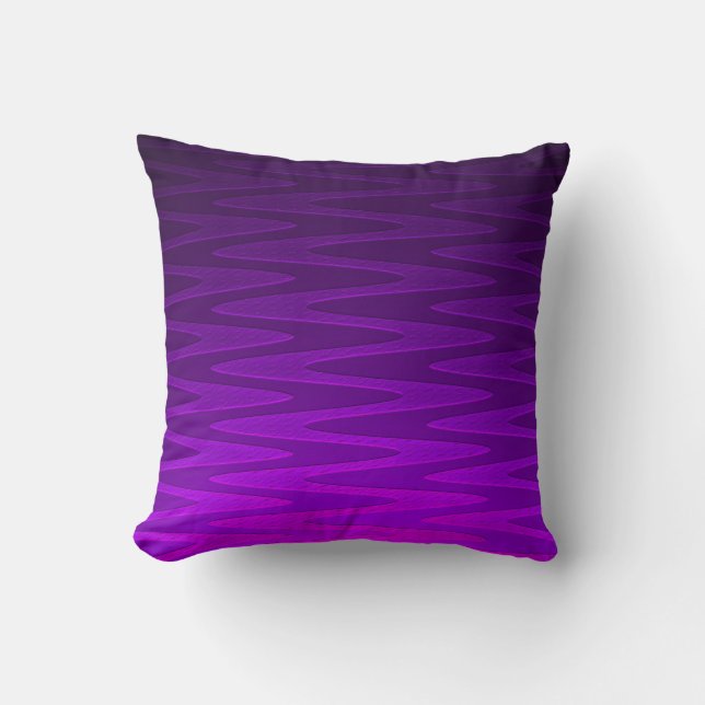 Coussin Motif Zigzag Violet Vibrant (Recto)