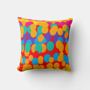COUSSIN MOTIFS BULLES JOYEUX COULEURS MIXTES