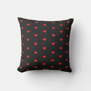 Coussin Motifs de cœur rouge mignons Décor de maison perso