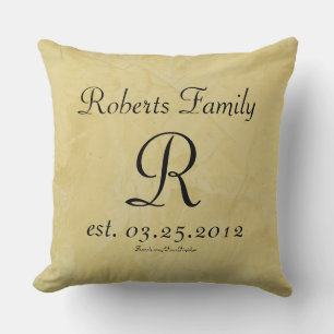 Coussin Motifs de faux finis de monogrammes