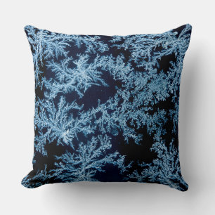 Coussin Motifs de givre en gros plan, Californie