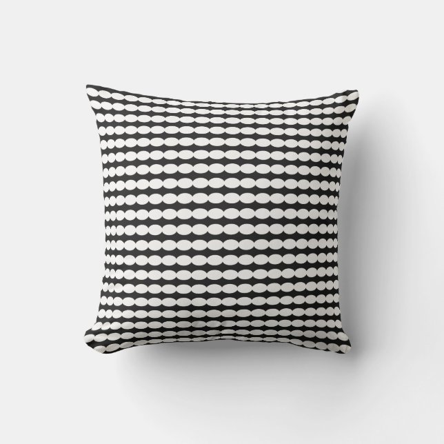 Coussin Motifs de perle noire et blanche Personnalisé mode (Recto)
