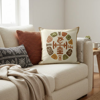 Coussin Motifs ethniques africains