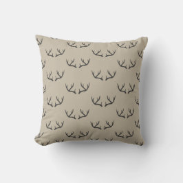 Coussin Motifs modernes de colliers noirs et taupe
