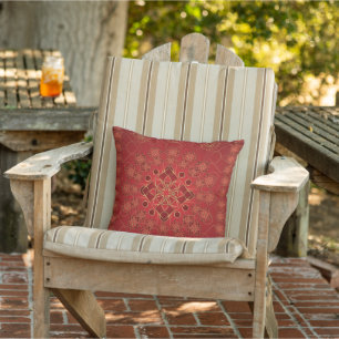 Coussin Motifs perses rouges Lancer l'oreiller