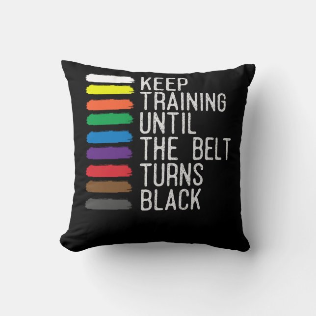 Coussin Motivation de la ceinture noire Taekwondo Jiu Jits (Recto)