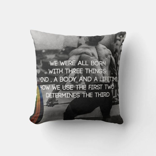 Coussin Motivation de l'entraînement pour le "soulèvement  (Recto)