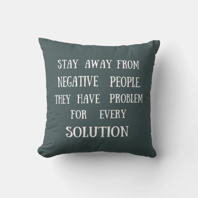 Coussin Motivational cite des paroles de vie amusantes (Recto)