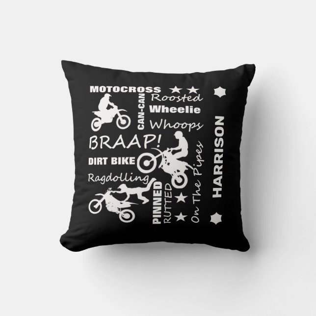 Coussin Motocross Biker Supercross Dirt Bike (Recto)