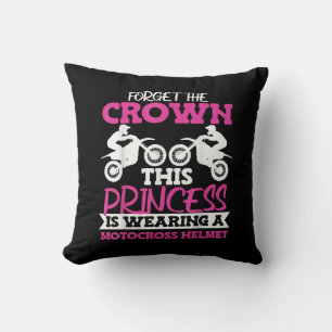Coussin Motocross Dirt Bike Girl