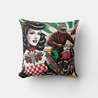 Coussin Motorcycle Girl
