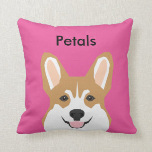 Coussin mou - coussin de corgi de nom personnalisé