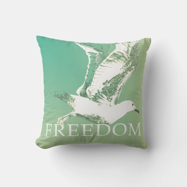 Coussin mouette freedom vintage (Recto)