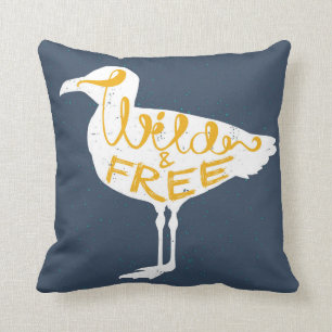 Coussin Mouette   sauvage et libre