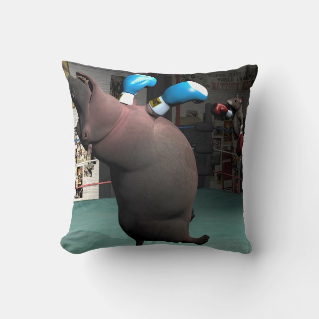 Coussin Mouse Beats Hippo KO (Recto)