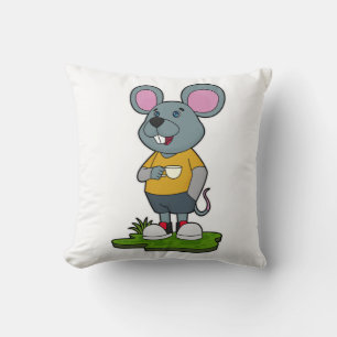 Coussin Mouse with Coffee cup