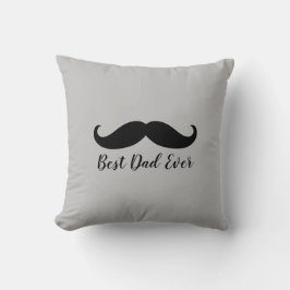 Coussin Moustache noire et grise