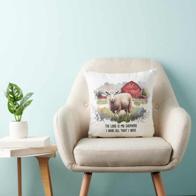 Coussin Mouton Avec Citation Religieuse (Chaise)