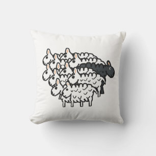 Coussin Mouton noir
