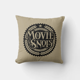 Coussin Movie Snob - amusant amoureux du cinéma