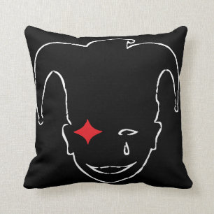 Coussin MTJ rouge, noir et blanc