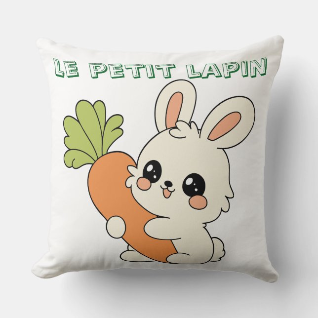 Coussin mug le petit lapin  (Recto)