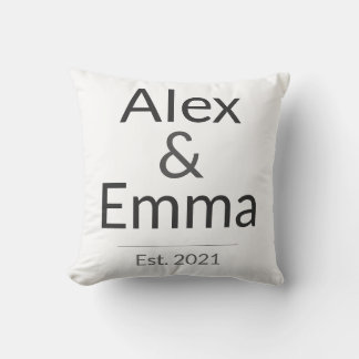 Coussin Mug Personnalisé pour Couple – Cadeau avec Noms & 