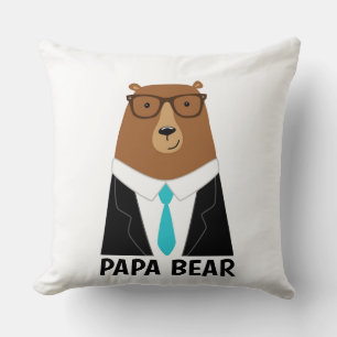 Coussin Mug spécial cadeau de la fête des pères Ourson Pap