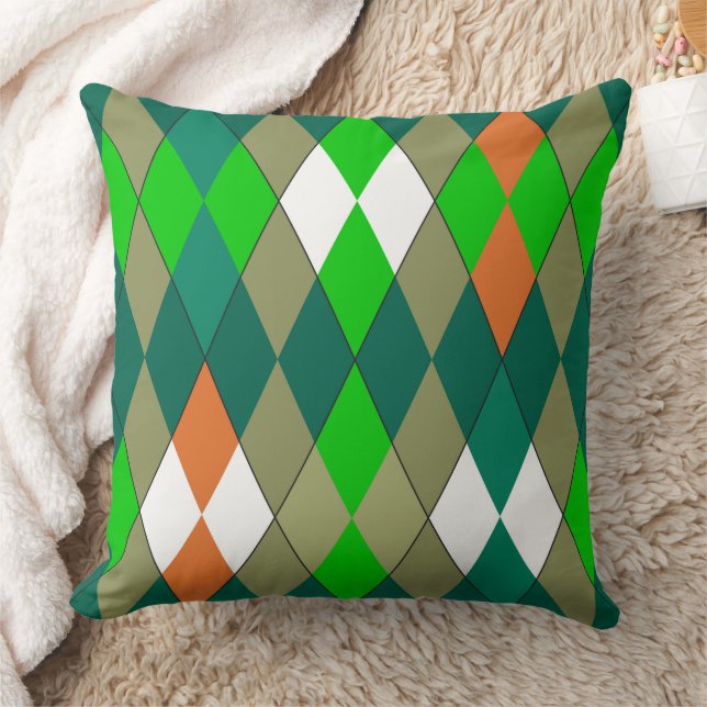 Coussin Multicolor geometric pattern rhombuses minimalism (Couverture)