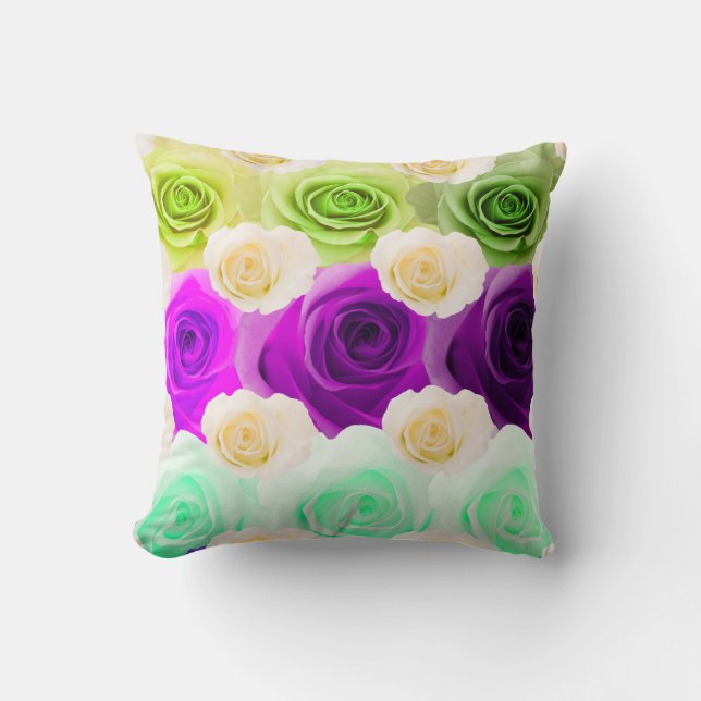 coussin multicolore du rose 3D (Recto)