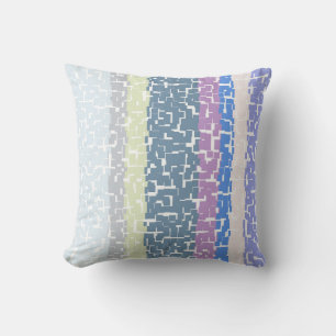 Coussin Multicolore jaune/gris/beige/rose/violet/bleu