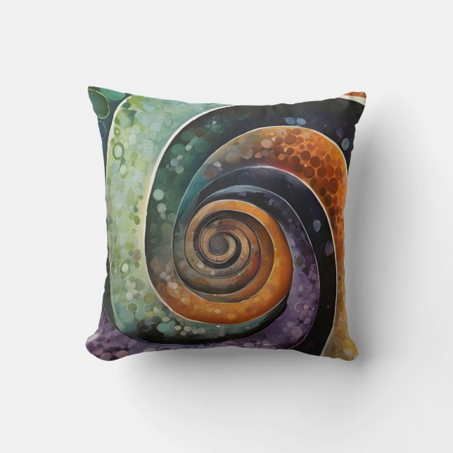 Coussin multiforme et moderne, avec une spirale de design (Recto)