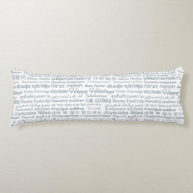 Coussin multilingue "Joyeuses Fêtes" (Devant)