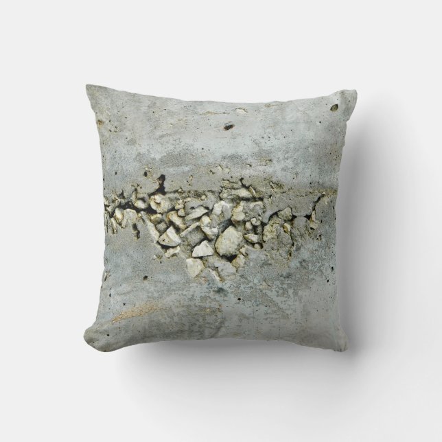 Coussin Mur en béton criqué avec de petites pierres (Recto)