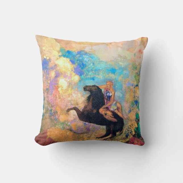 Coussin Muse sur Pegasus, Redon (Recto)