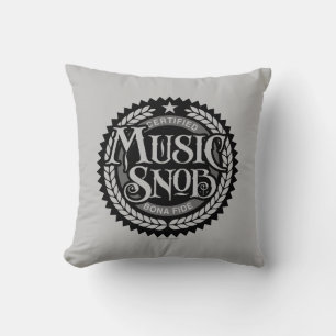 Coussin Music Snob - amoureux de musique amusante